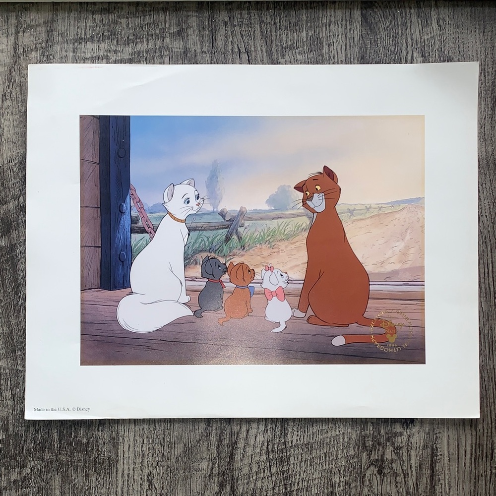 The Aristocats Lithograph - Vintage 1996 Disney Store Exclusive
